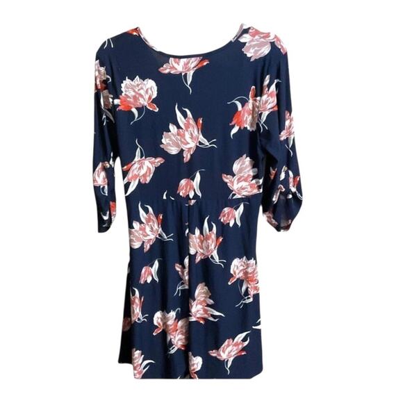 Beeches Brook Dress Women’s Size L Knit Wrap Black Floral Career Work Surplice - Picture 8 of 11